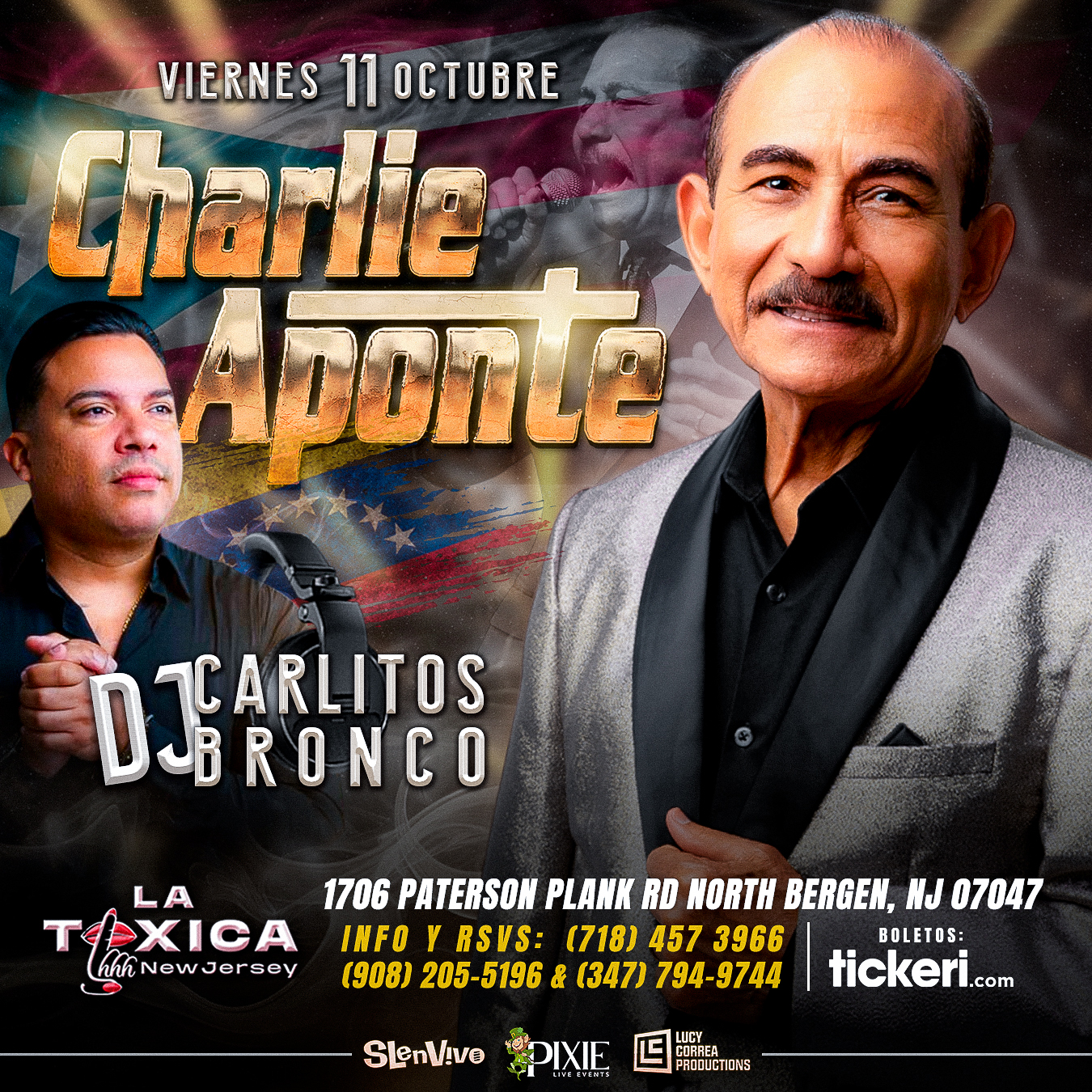 CHARLIE APONTE Y DJ CARLITOS BRONCO EN NJ